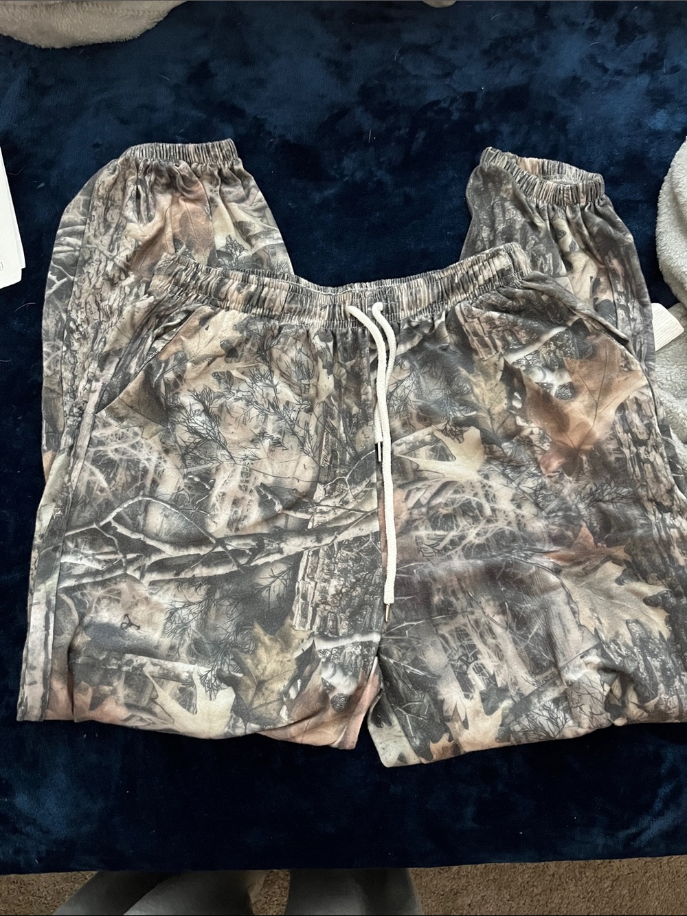 Camouflage Drawstring Bottoms - Brown/Gray